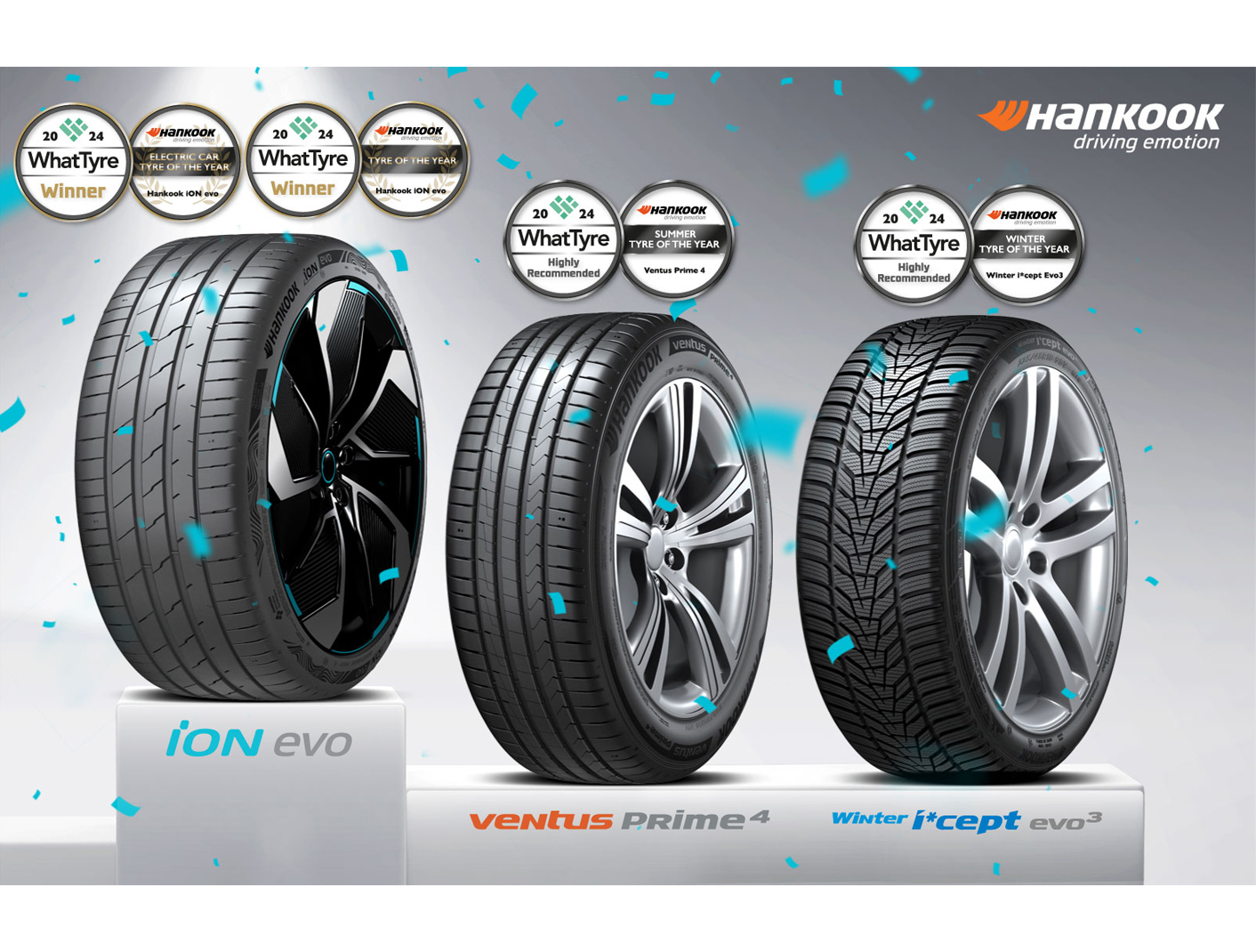 Hankook Tire iON evo nombrado neumático WhatTyre del año 2024.