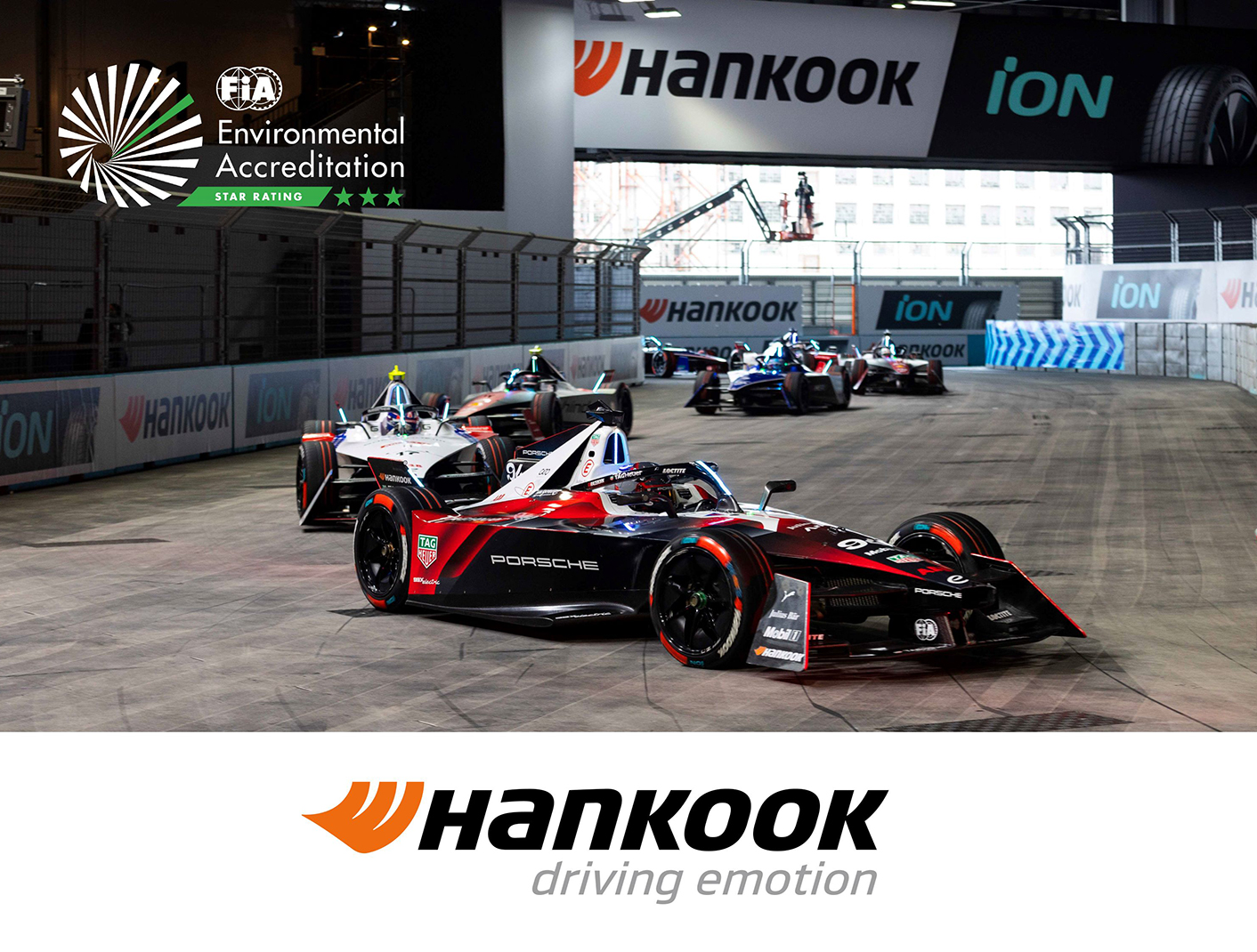 Hankook Tire recibe la acreditación medioambiental de tres estrellas de la FIA por sus prácticas sostenibles y gestión medioambiental en los deportes de motor.